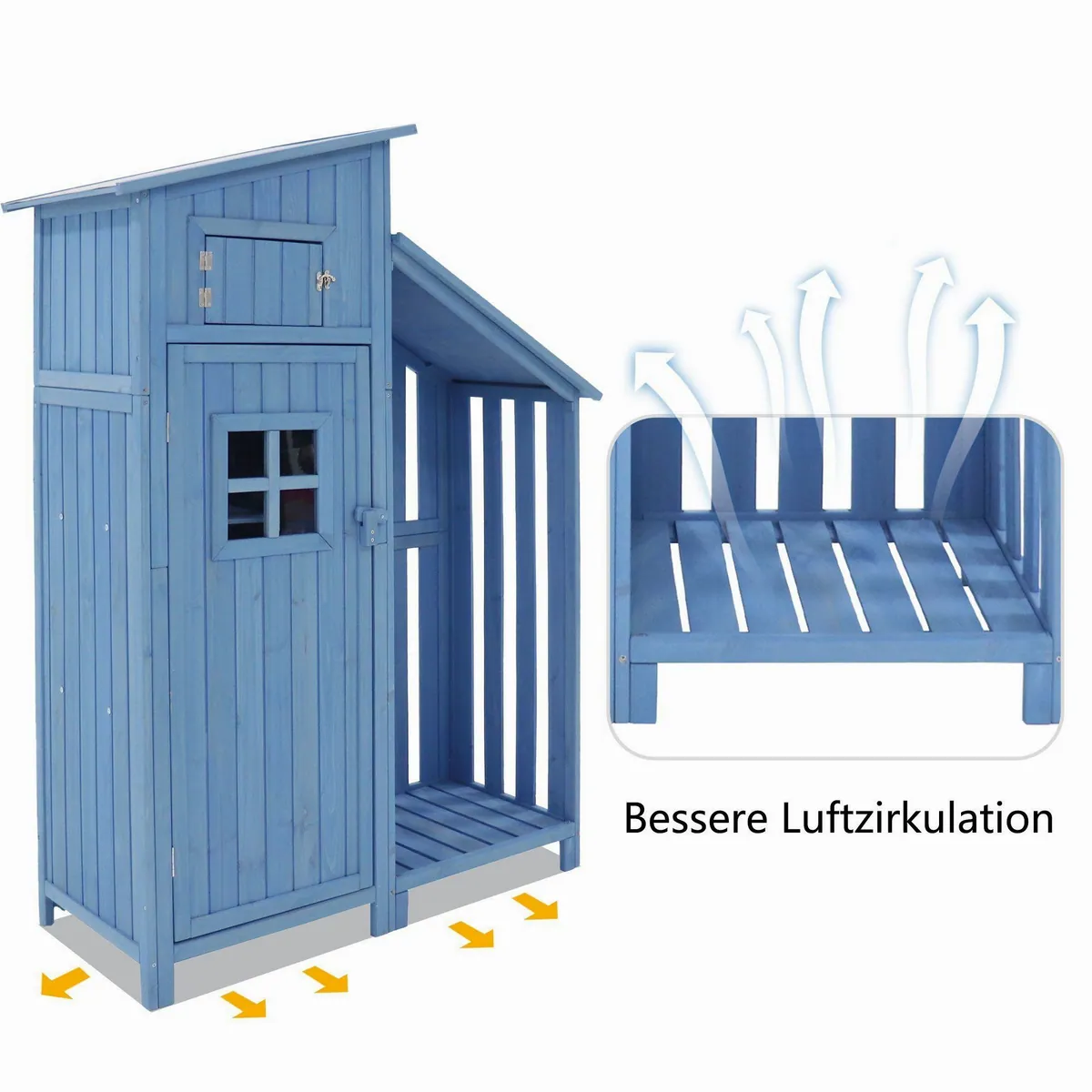EXTSUD Gartenhaus Geräteschuppen, viel Stauraum & wetterfestes Dach 5