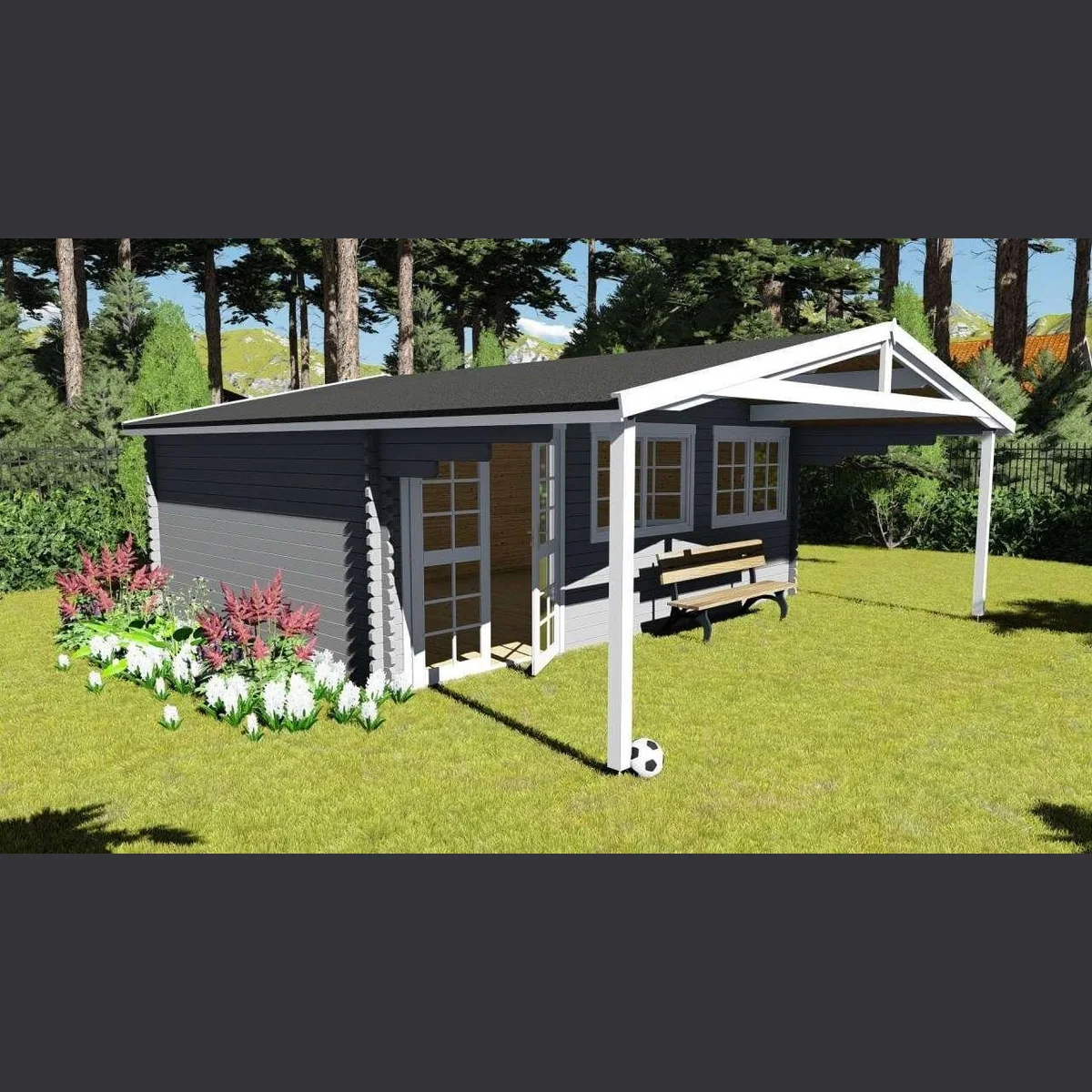 Finn Art Blockhaus Norwegen 10, robustes Blockbohlenhaus, viel Platz für Ideen 4
