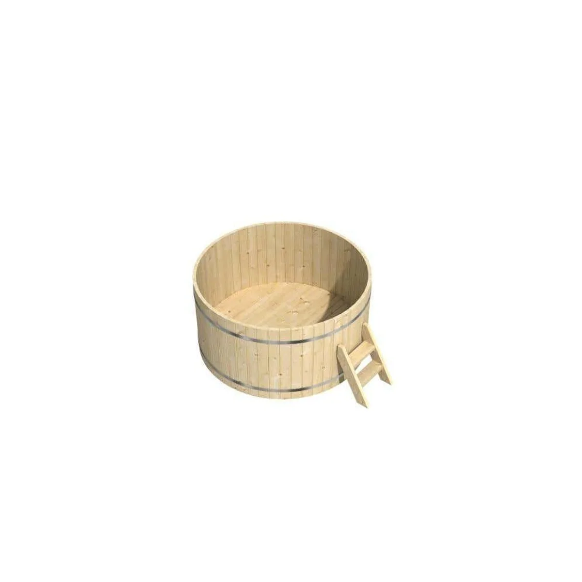 FinnTherm Badefass Bergen, für 3-4 Personen, puristisches Design 3
