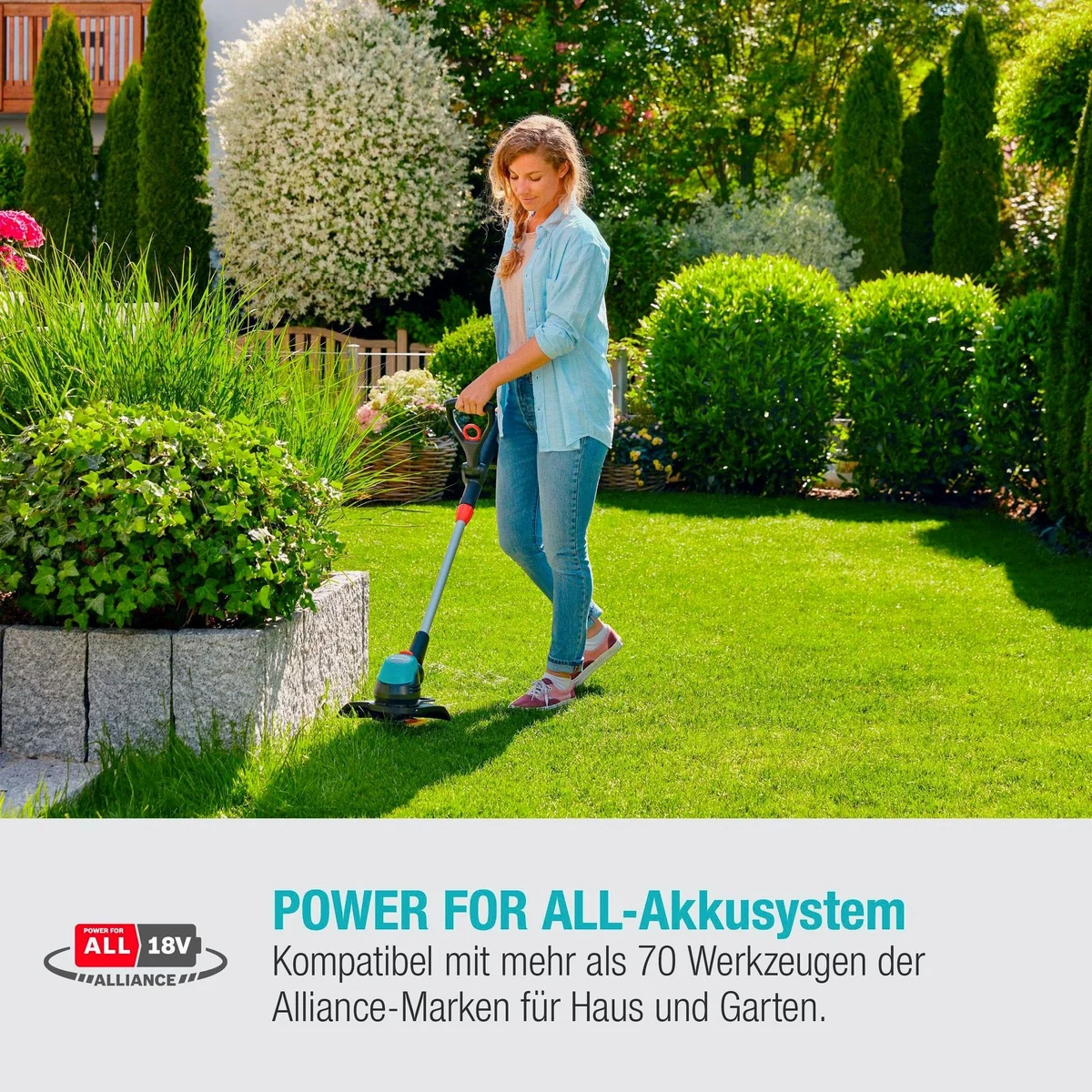 GARDENA Akku-Rasentrimmer EasyCut 23/18V P4A, 23 cm Schnittbreite, inkl. Akku und Ladegerät 2