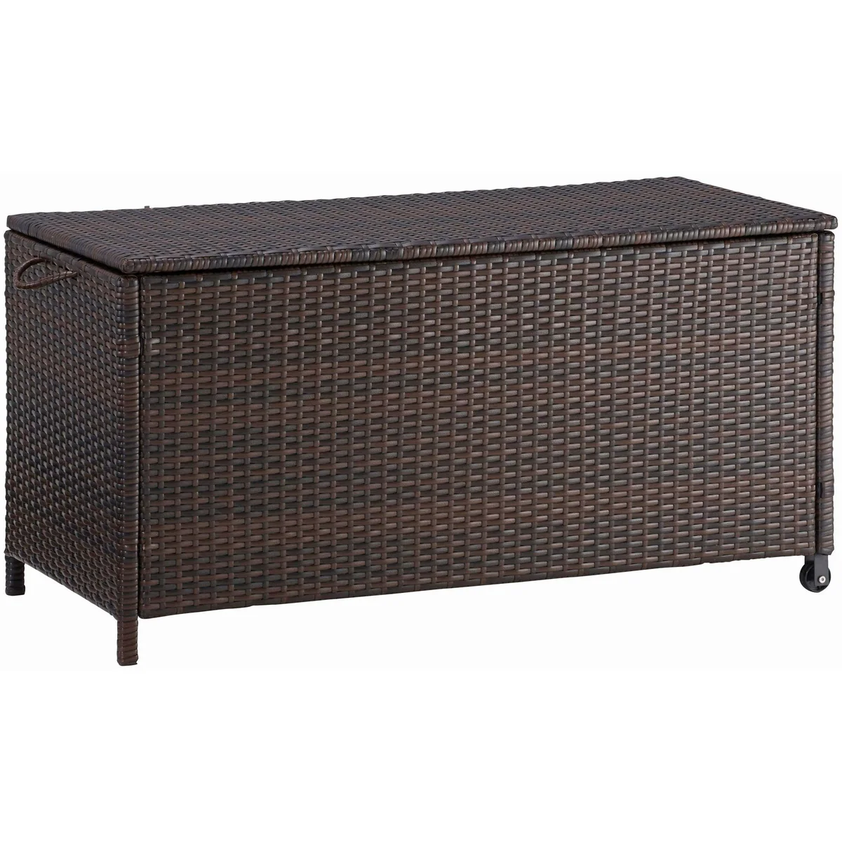 garten gut Auflagenbox Rattan, wetterfest, mit Mechanismus, braun 3