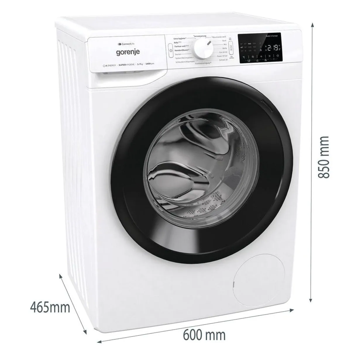 GORENJE Wave PNEI74SA1DTS Waschmaschine, 7 kg, 1400 U/min, kompakte Bauweise 5