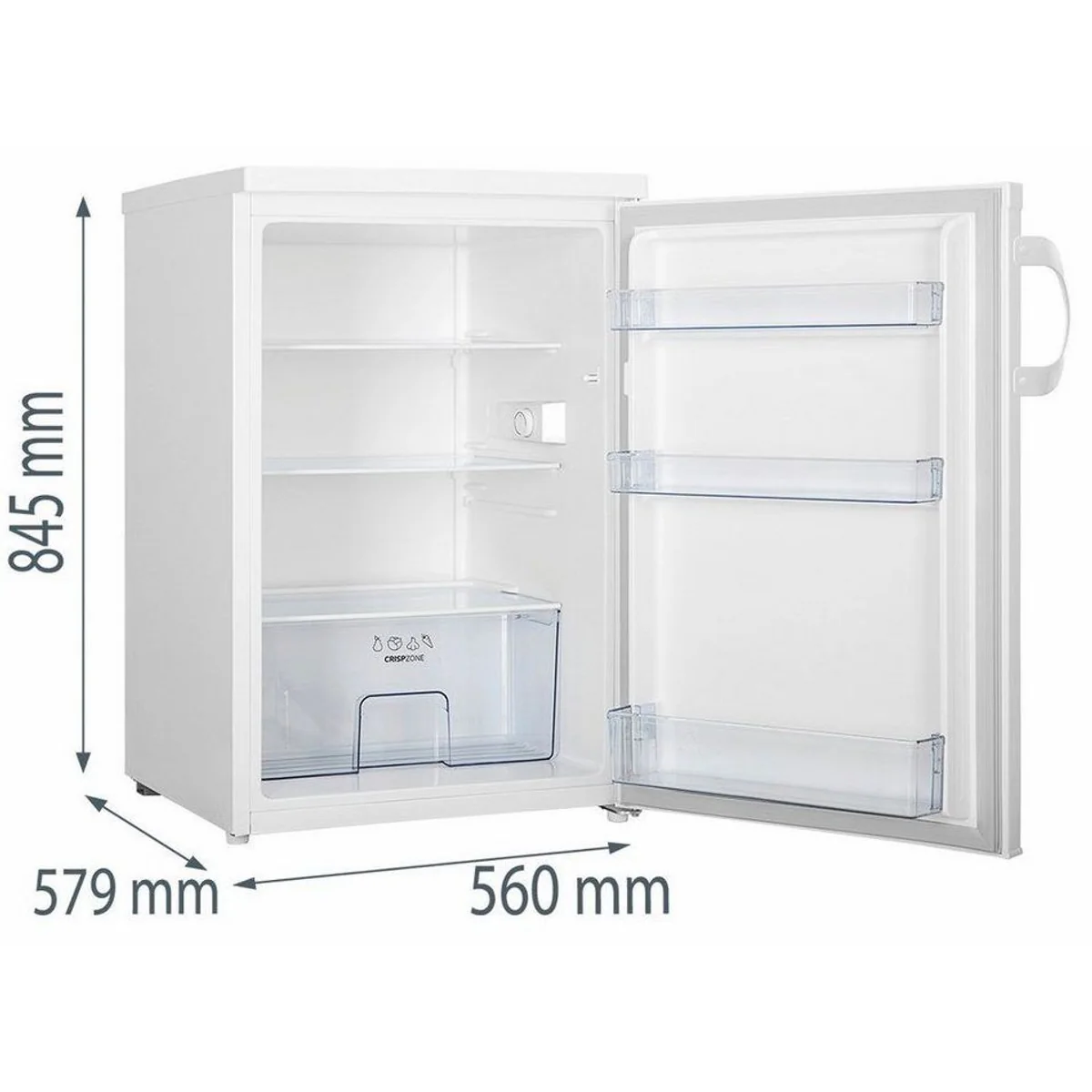 GORENJE R49CPW Table Top Kühlschrank, 84,5 cm hoch, 133 l Kühlvolumen, LED-Beleuchtung 4