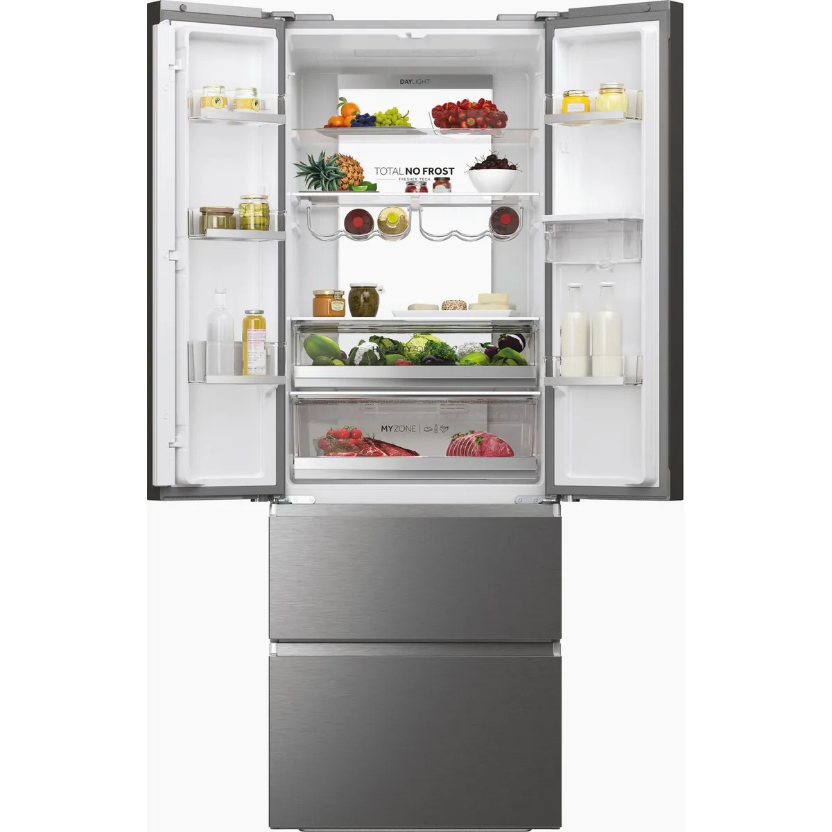Haier HFW7720EWMP French Door Kühlschrank, 337 l Kühlvolumen, Wasserspender, LED-Beleuchtung 4