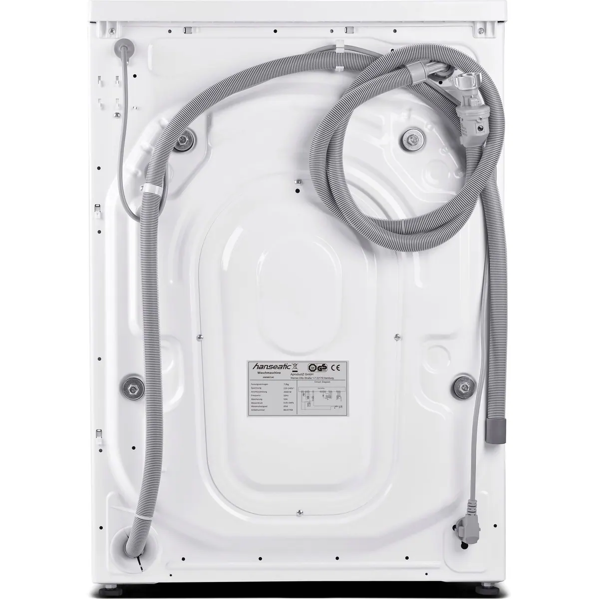 Hanseatic HWMB714C Waschmaschine, 7 kg, 1400 U/min, Nachlegefunktion, Startzeitvorwahl 4