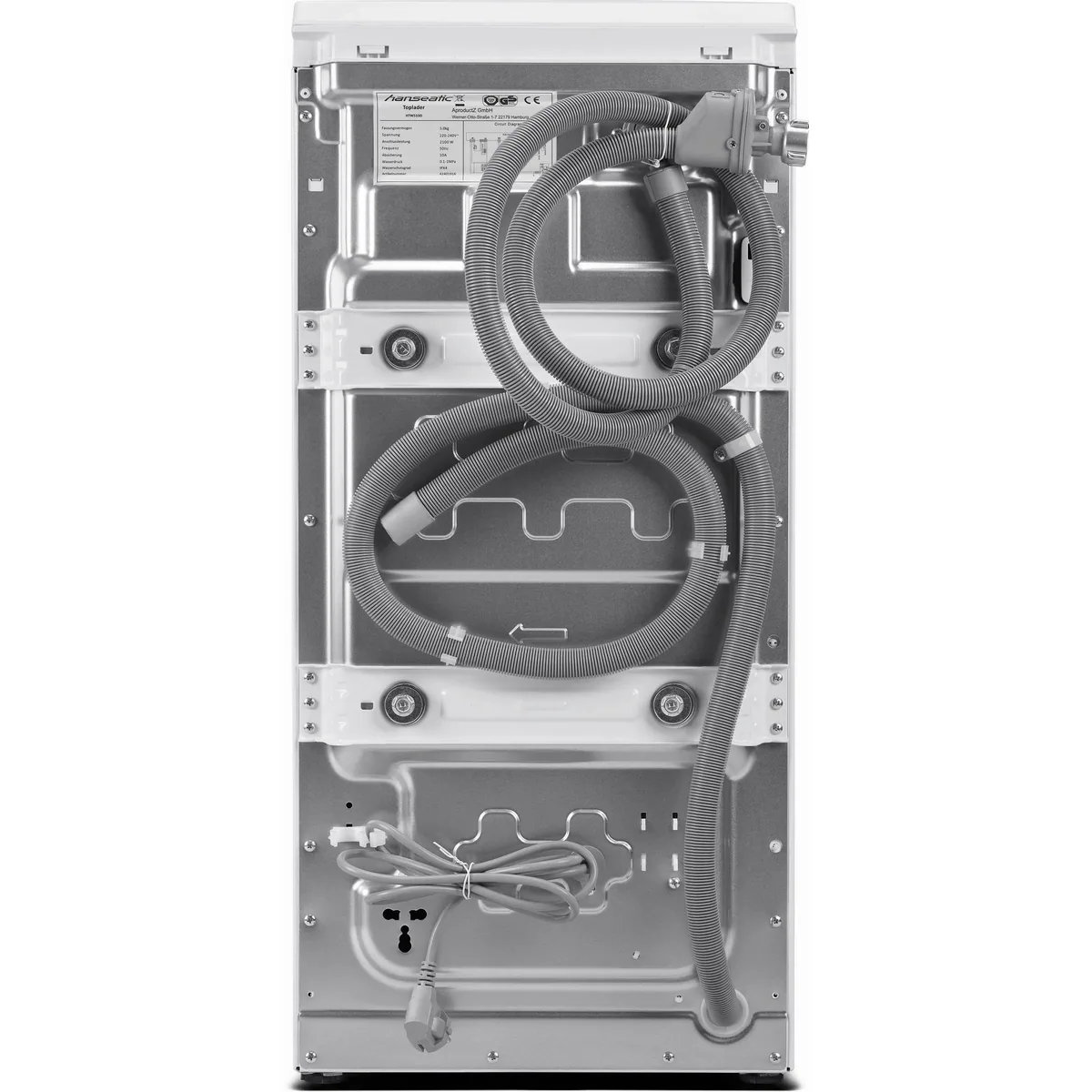 Hanseatic HTW510D Toplader, 5 kg, 1000 U/min, Mengenautomatik, Kindersicherung 5