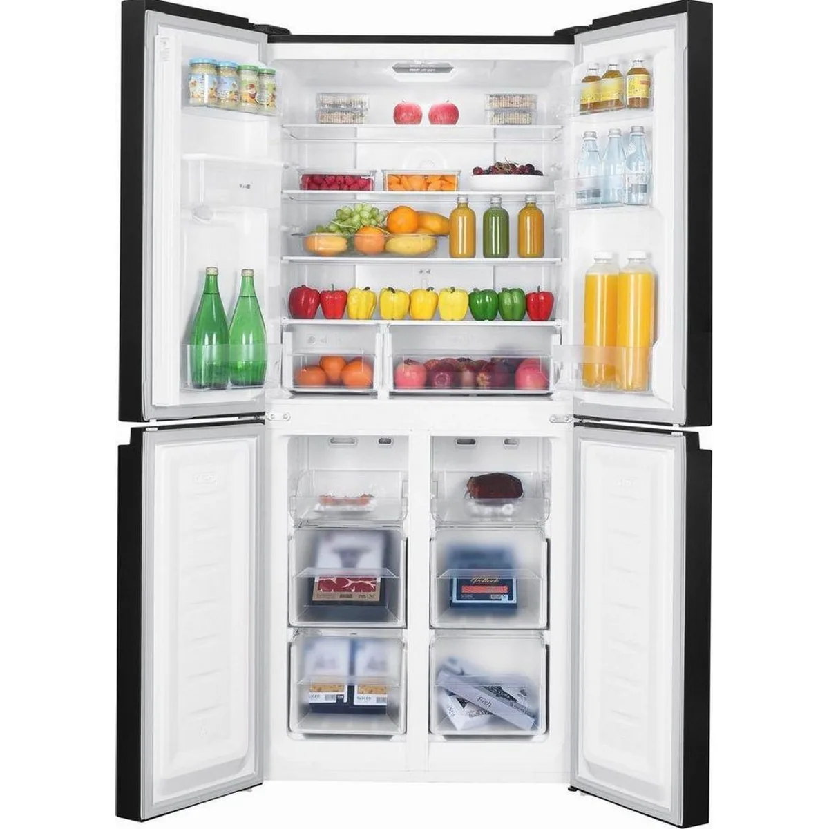 Hanseatic HCDB18080DWDBI Multi Door Kühlschrank, Wasserspender, LED-Beleuchtung, Türalarm 4
