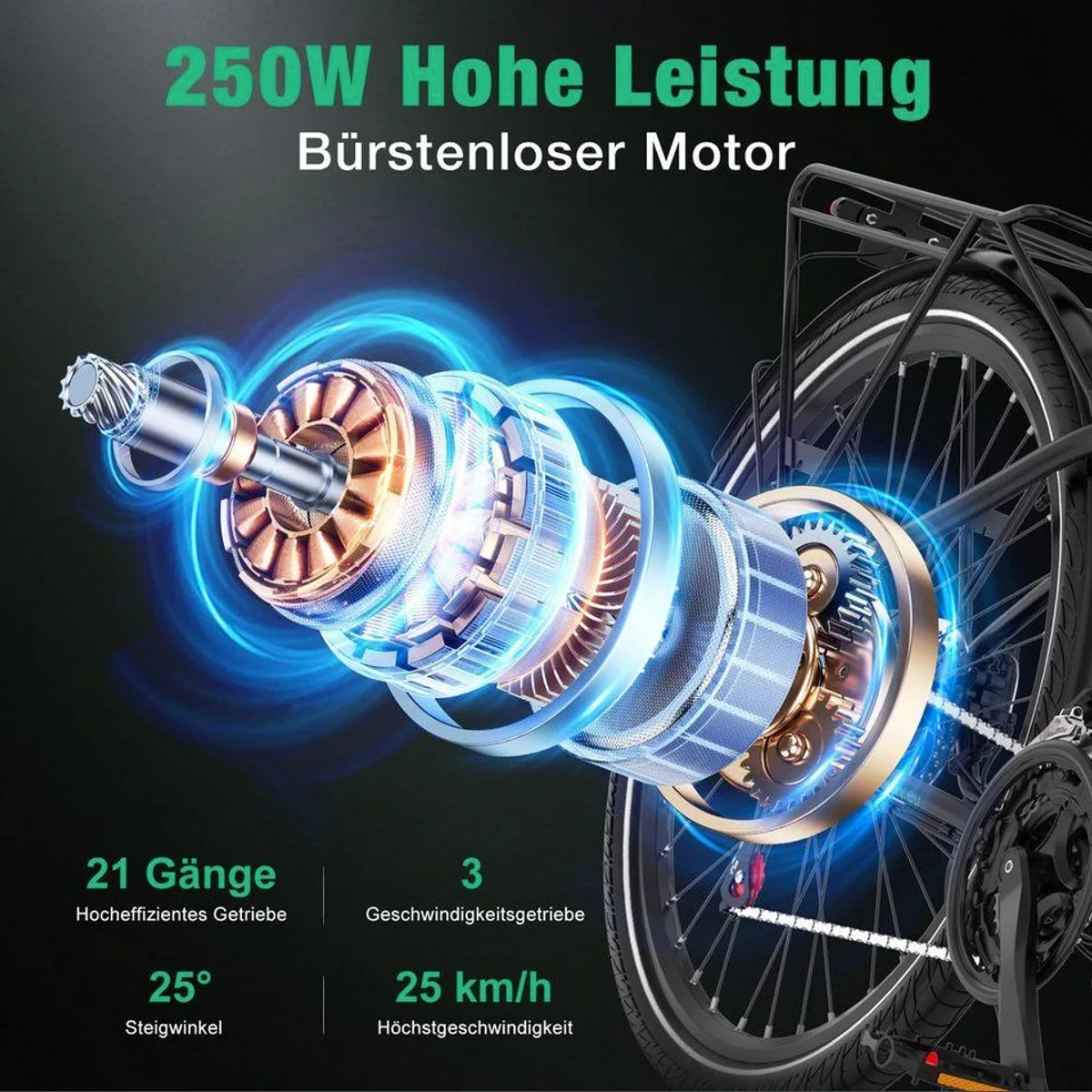 HITWAY E-Bike BK7S PRO, 27.5 Zoll, 21 Gänge, NFC-App-Steuerung 5