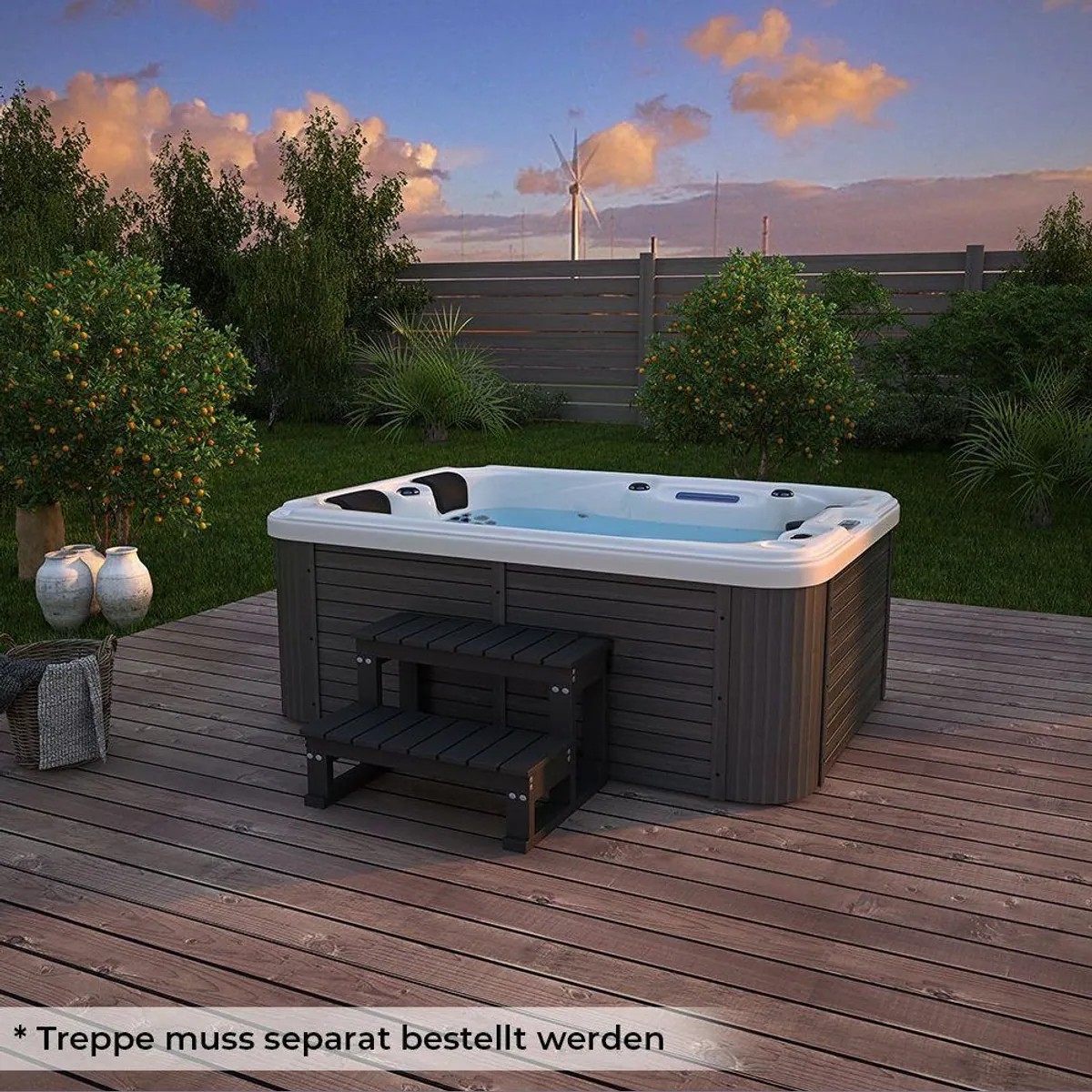 HOME DELUXE Whirlpool BEACH, 51 Massagedüsen, Ozon-Reinigungssystem 4