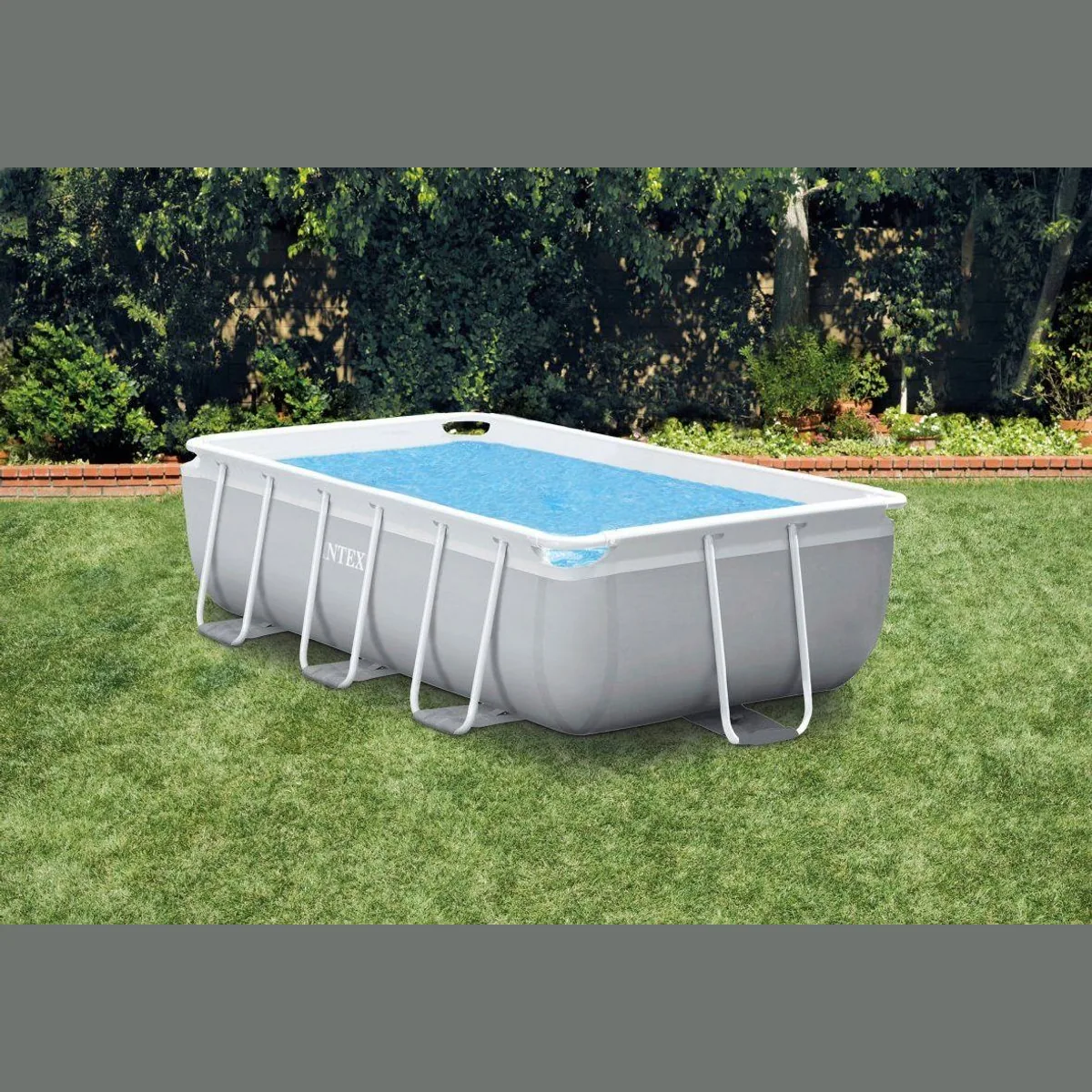 Intex Prism Frame Rechteckpool, 175x300x80 cm, schnelle Montage, robuste Folie