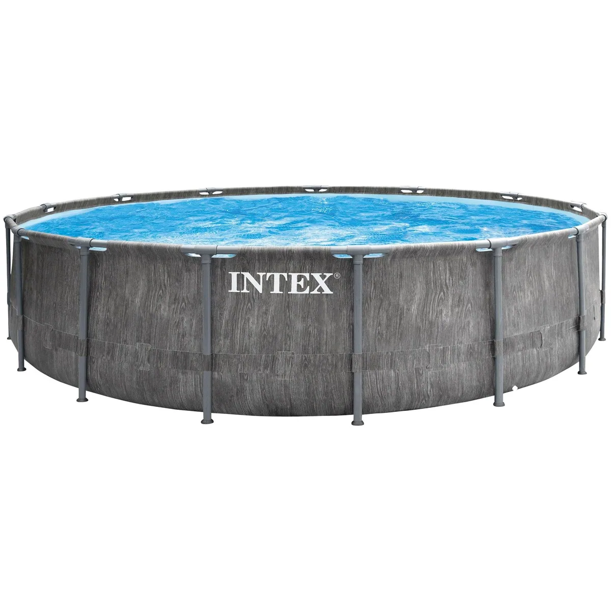 Intex Prism Frame Pool Greywood, Ø 457 cm, stabil und schnell befüllt 2
