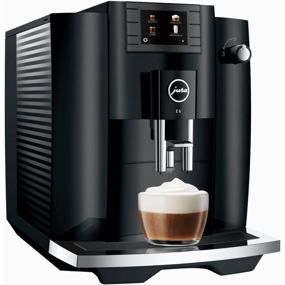 JURA E6 Kaffeevollautomat, einfacher Cappuccino Genuss, präzises Mahlen, intuitives Farbdisplay 2
