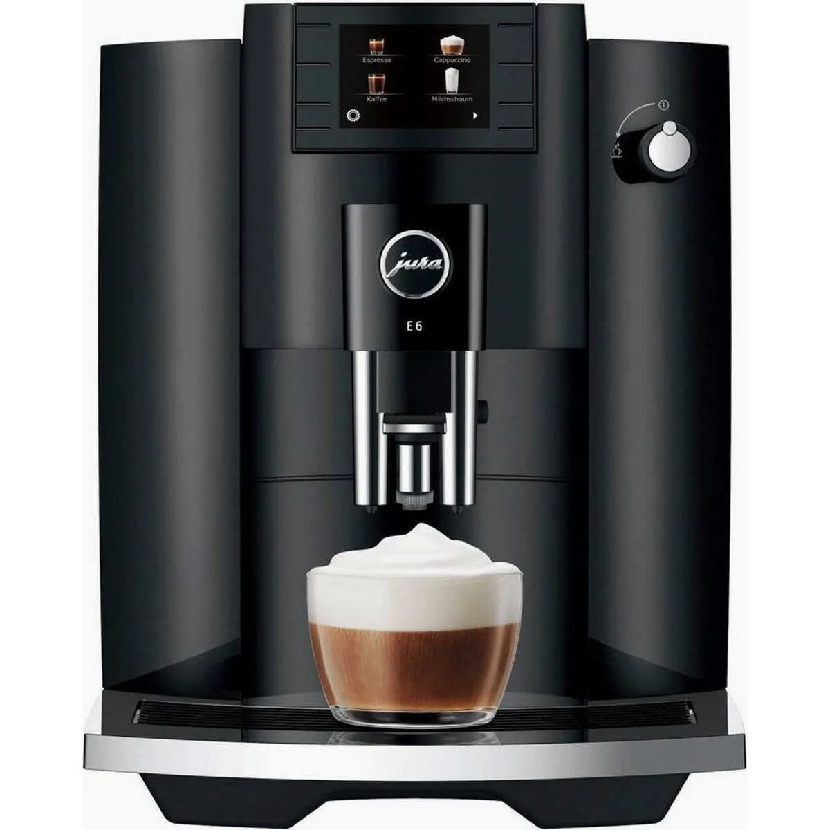 JURA E6 Kaffeevollautomat, einfacher Cappuccino Genuss, präzises Mahlen, intuitives Farbdisplay 3