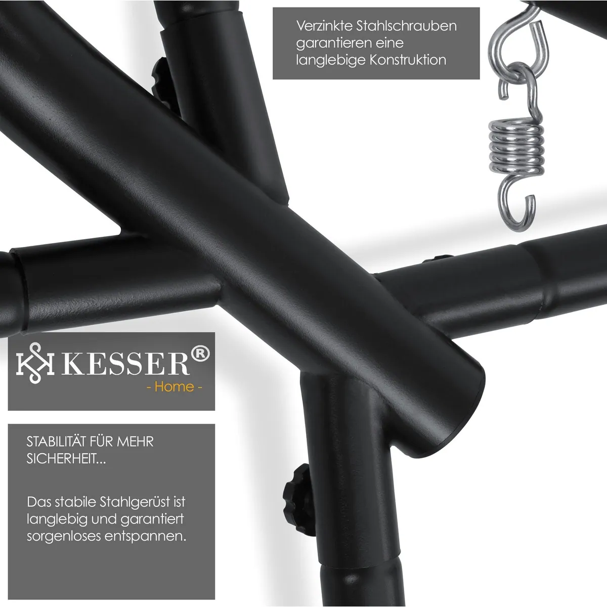KESSER Hängesessel Luxe, stabiler Standfuß, hohe Belastbarkeit bis 150 kg 5