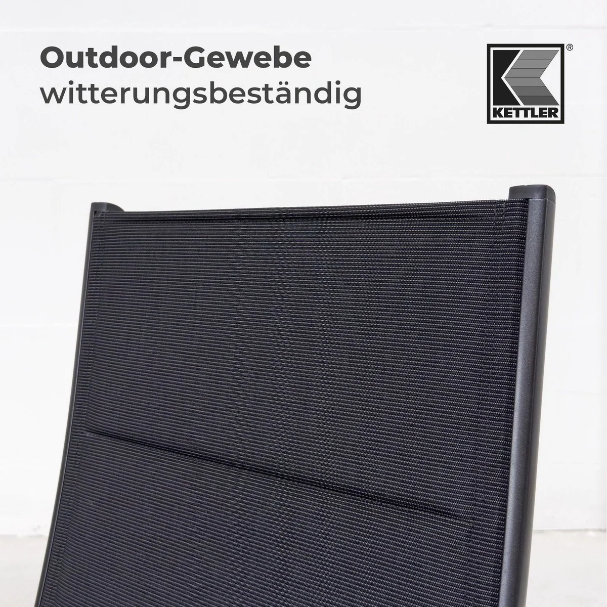 KETTLER Basic Plus Klappsessel, wetterfest & stabil, verstellbare Lehne — anthrazit 4