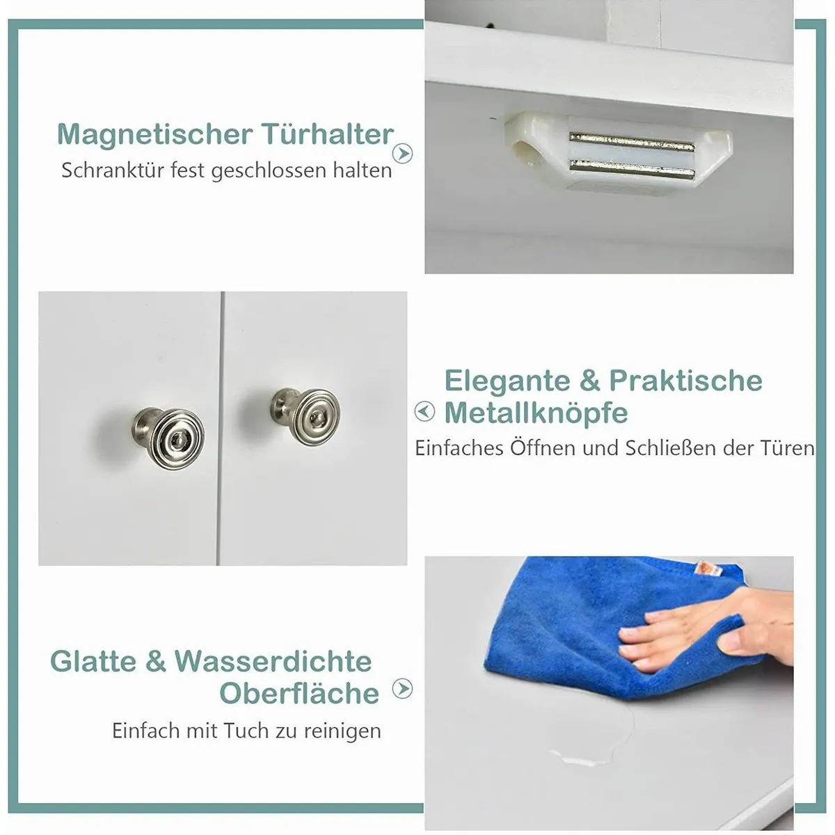 KOMFOTTEU Badregal Toilettenschrank, platzsparend und praktisch 3
