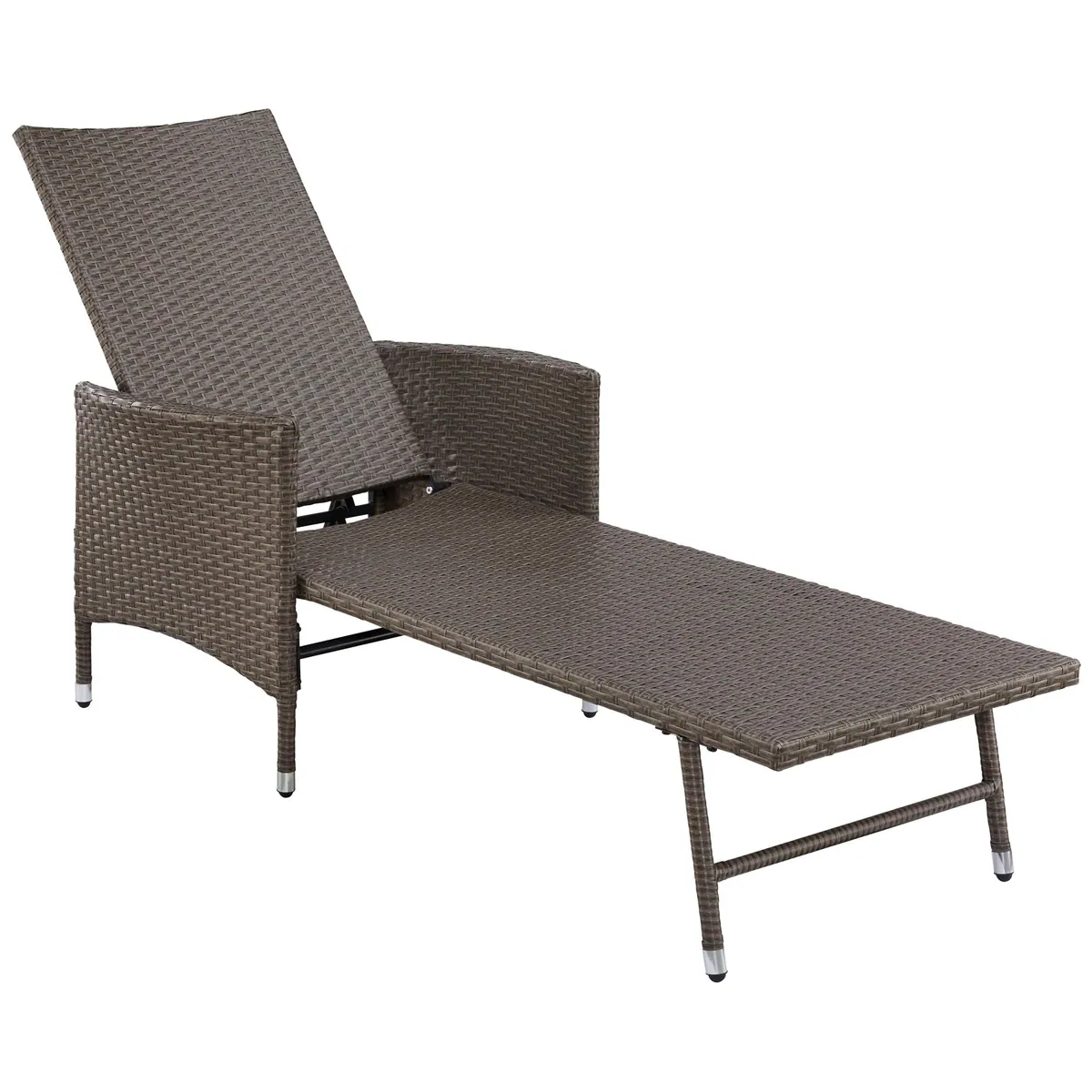KONIFERA Gartenliege Mailand, 4-fach verstellbar, inkl. Auflage aus Polyrattan 3