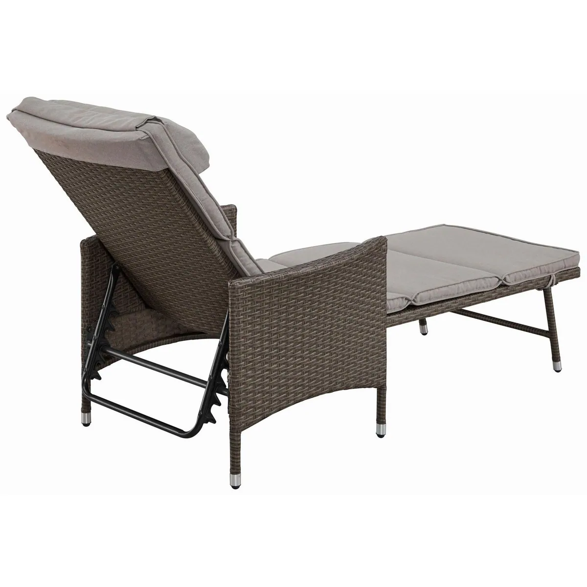 KONIFERA Gartenliege Mailand, 4-fach verstellbar, inkl. Auflage aus Polyrattan 4