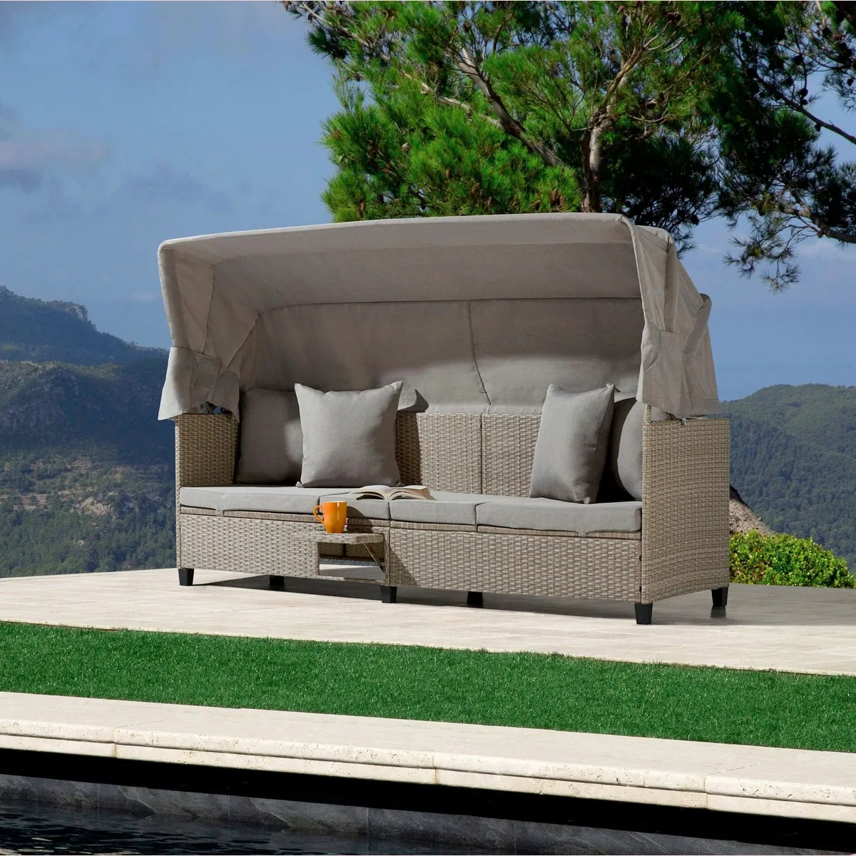KONIFERA Loungesofa Alabama, gemütliches Design, verstellbare Rückenlehne, inkl. Auflagen 2