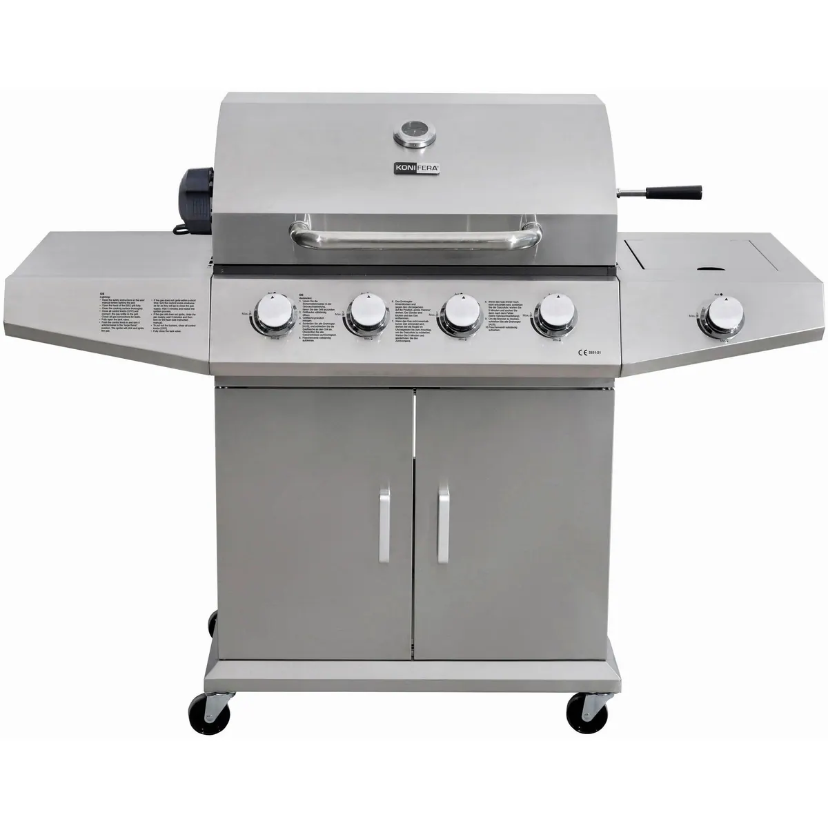 KONIFERA Gasgrill RICHMOND, 4 Brenner, elektrischer Drehspieß, inkl. Schutzhülle 4
