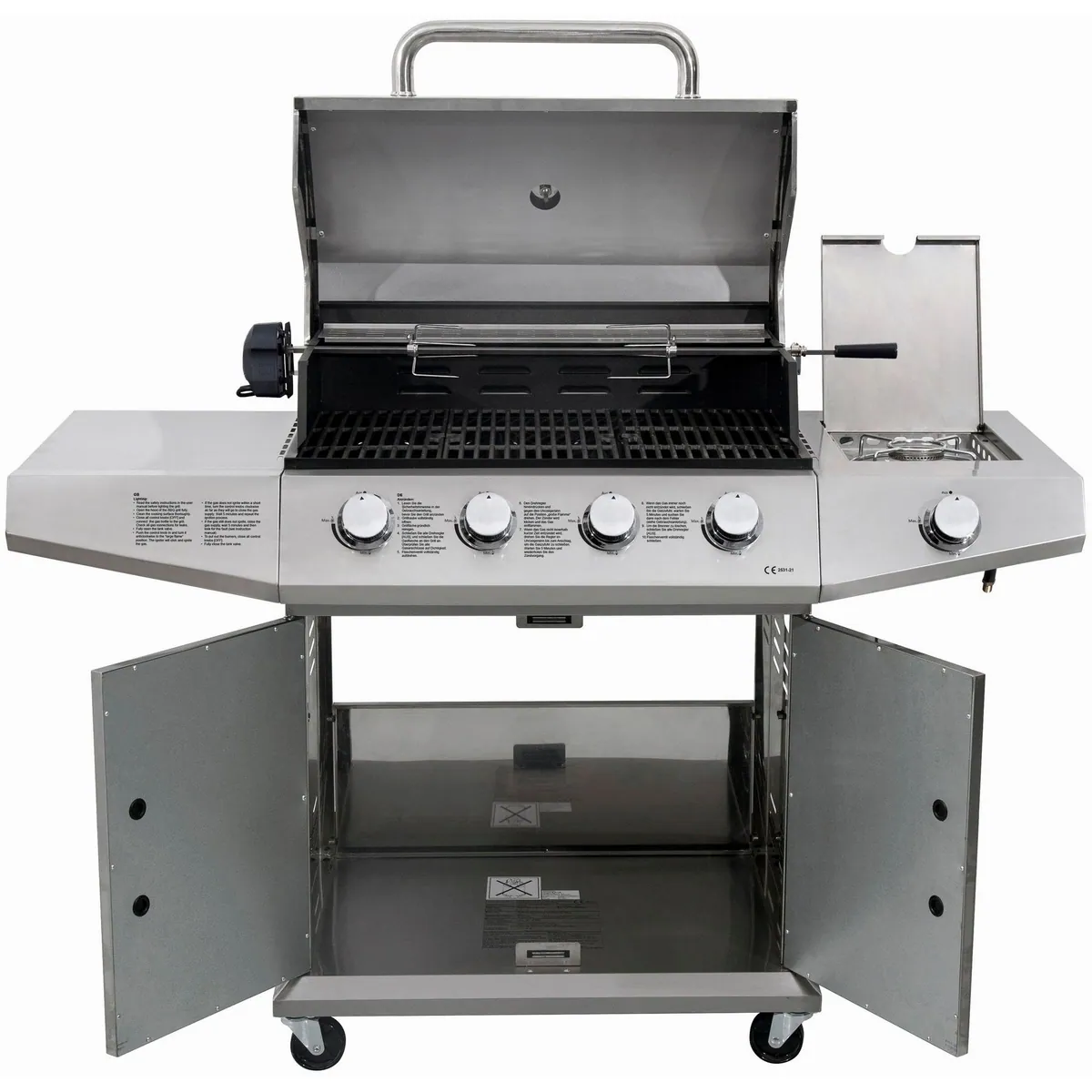 KONIFERA Gasgrill RICHMOND, 4 Brenner, elektrischer Drehspieß, inkl. Schutzhülle 5