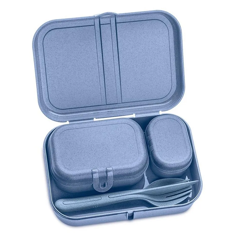 Koziol Lunchbox PASCAL READY, Kunststoff, mit Besteck-Set, ideal für unterwegs