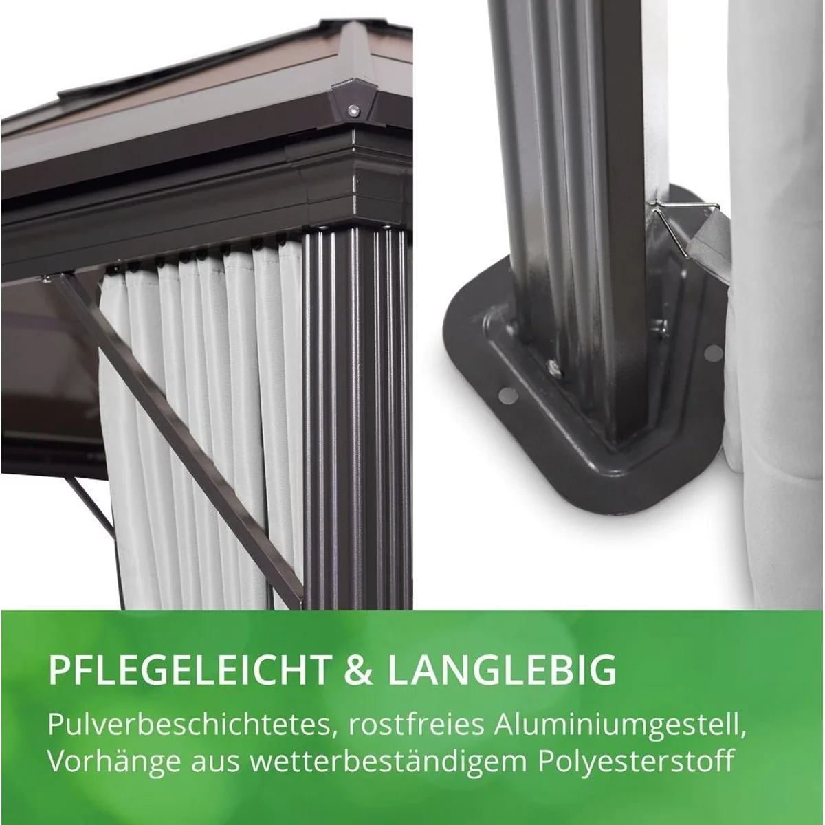 LECO Profi Pavillon 3x3,65 m, inkl. 4 Seitenteile, wasserdicht 5