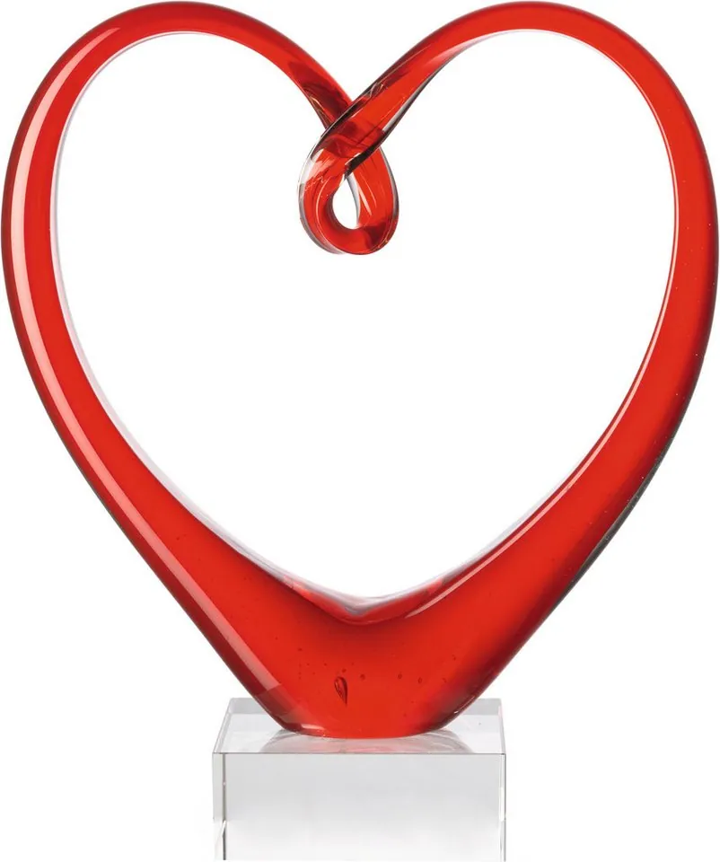 Leonardo Herzskulptur, 24 cm, rot, elegantes Design, ideal für Dekoration