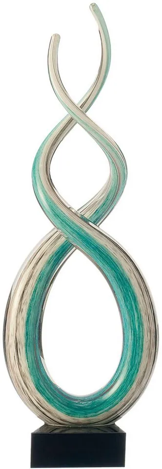 Leonardo Dekofigur Rotate 39 cm, stilvolles Design, türkisfarbene Akzente