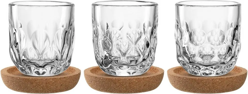 Leonardo GOCCE Espresso-Set, 6-teilig, 90 ml, einzigartiges Tropfenrelief