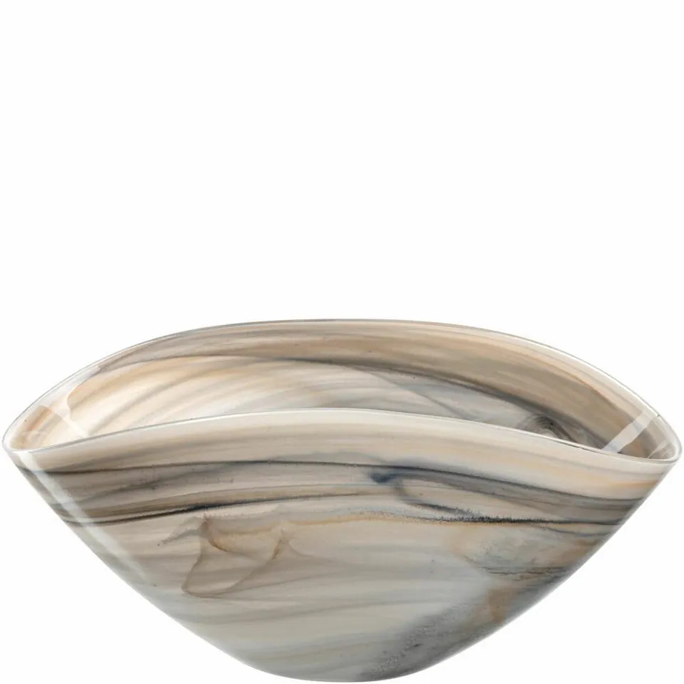 Leonardo Schale Alabastro Beige / Schwarz, zeitloses Design, robustes Glas, vielseitig einsetzbar