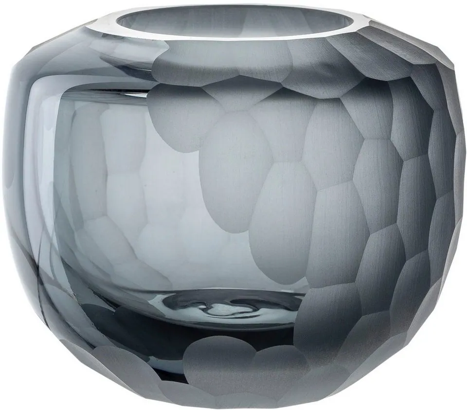 Leonardo Bellagio Tischvase, handgefertigt, anthrazitfarben, elegantes Design