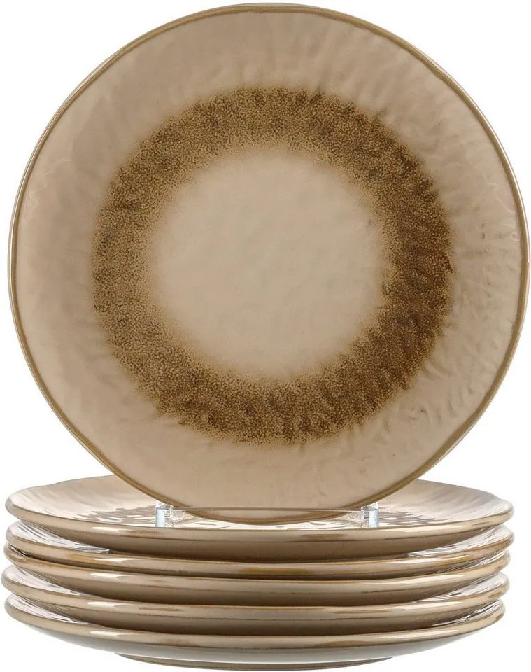 Leonardo Matera Dessertteller Set, elegantes Design, 6 Stück, Ø 23 cm