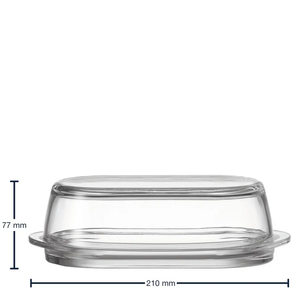 Leonardo Butterdose Ciao, aus Kalk-Natron Glas, spülmaschinengeeignet, 6,5 x 20,8 x 10 cm