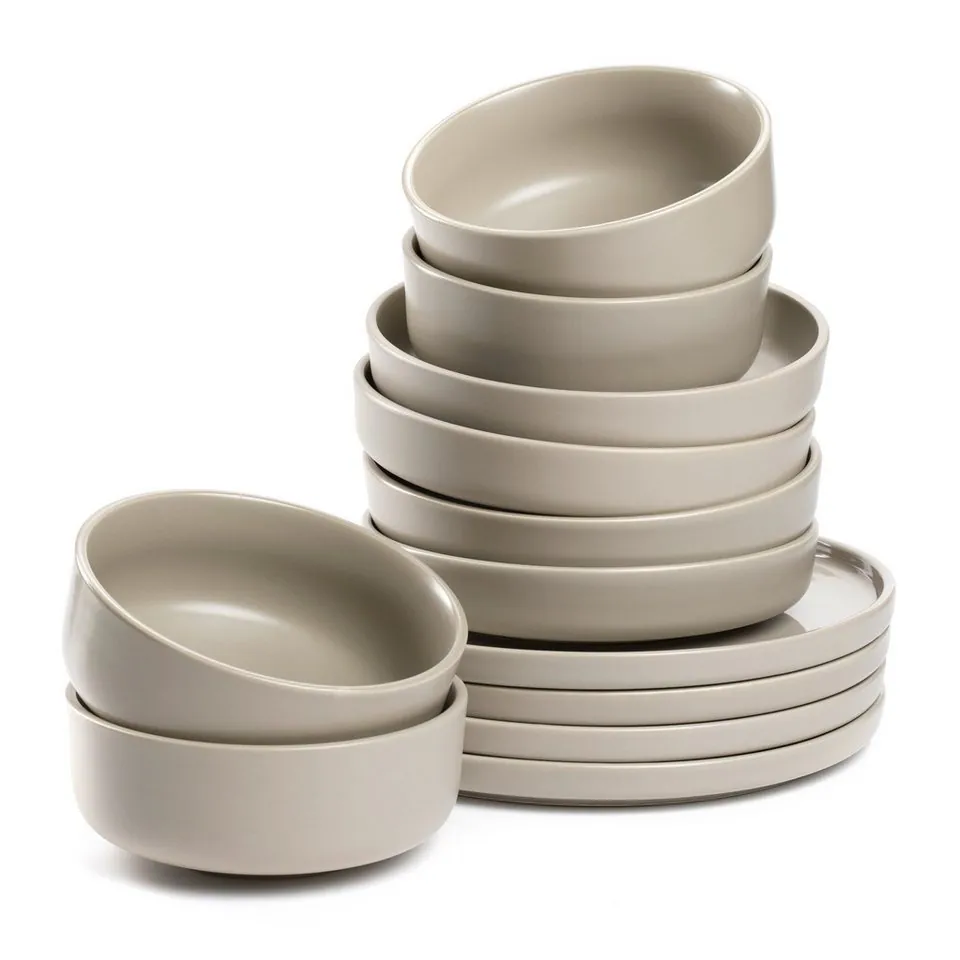 Leonardo Geschirr-Set ROMA, 12-teilig, für 4 Personen, Keramik, spülmaschinengeeignet