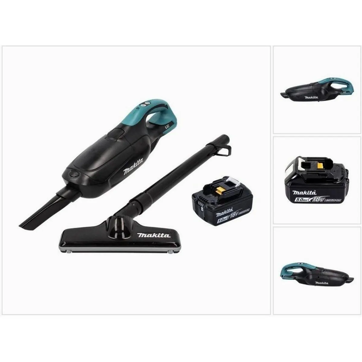 Makita DCL 182 Akku-Handstaubsauger, hohe Saugkraft, kompakt, leise Dieses Produkt der Marke Makita wird von uns als unabhängigem Händler vertrieben
