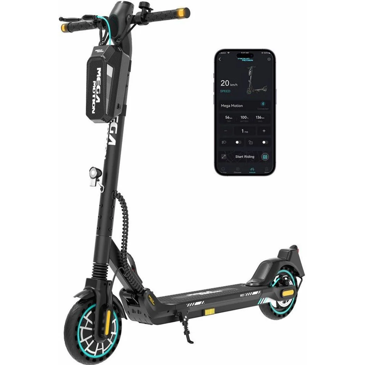 Mega Motion E-Scooter ME5, 35 km Reichweite, klappbar & mit ABE