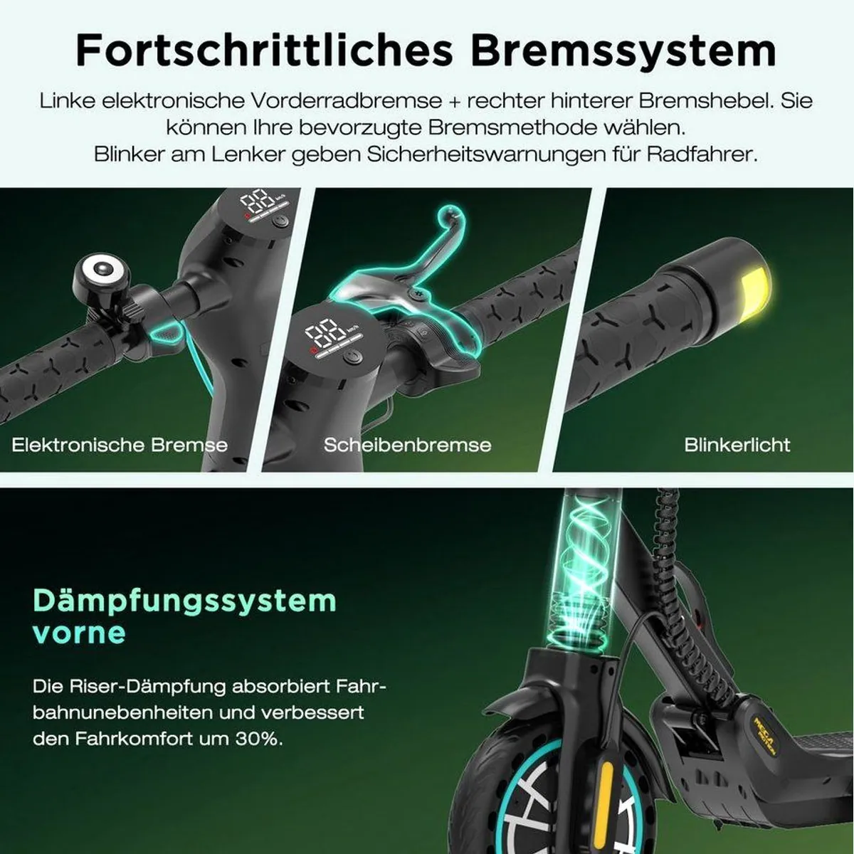 Mega Motion E-Scooter ME5, 35 km Reichweite, klappbar & mit ABE 4