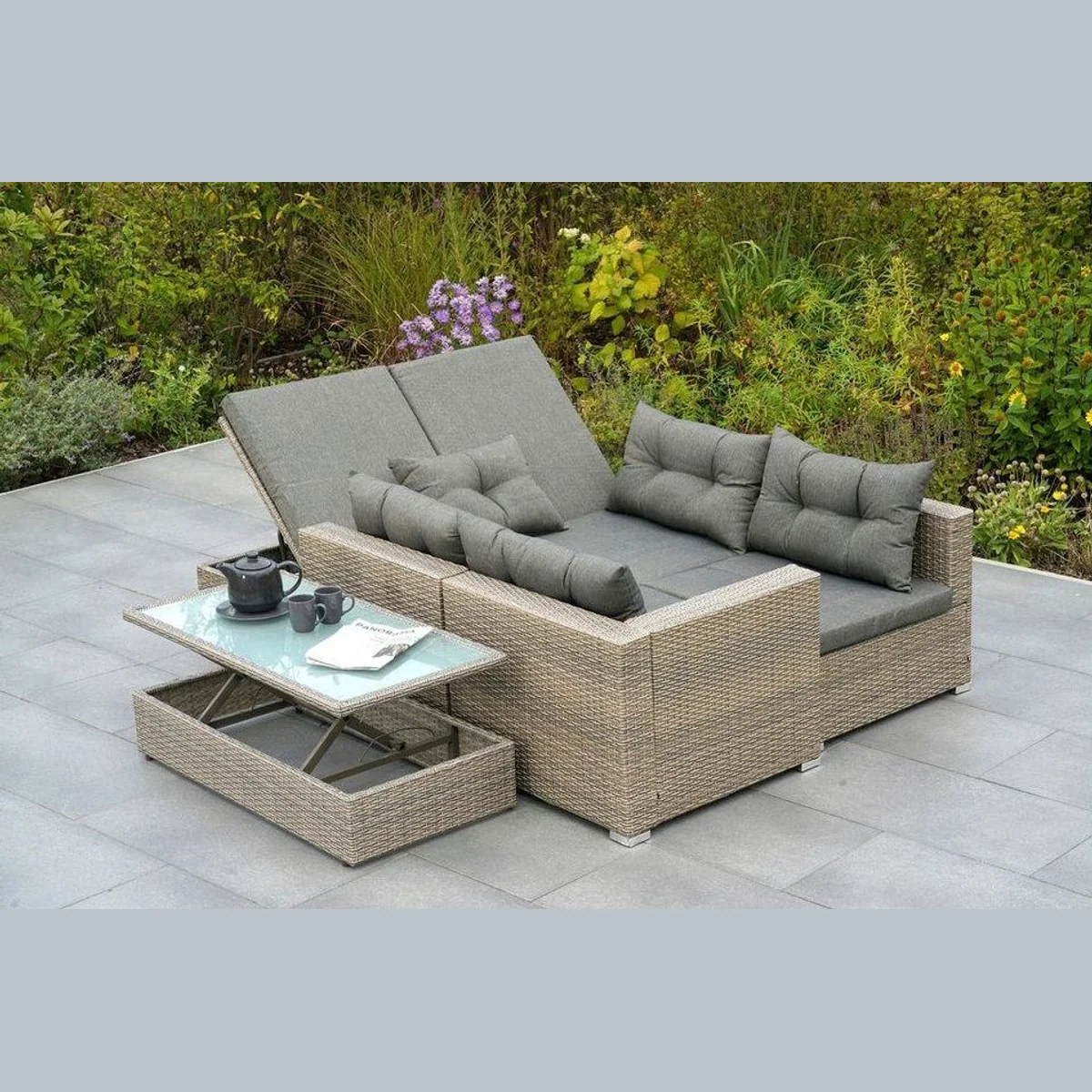 MERXX Manzano Gartenlounge-Set, 7-tlg, flexible Sitz- und Liegeoptionen 4