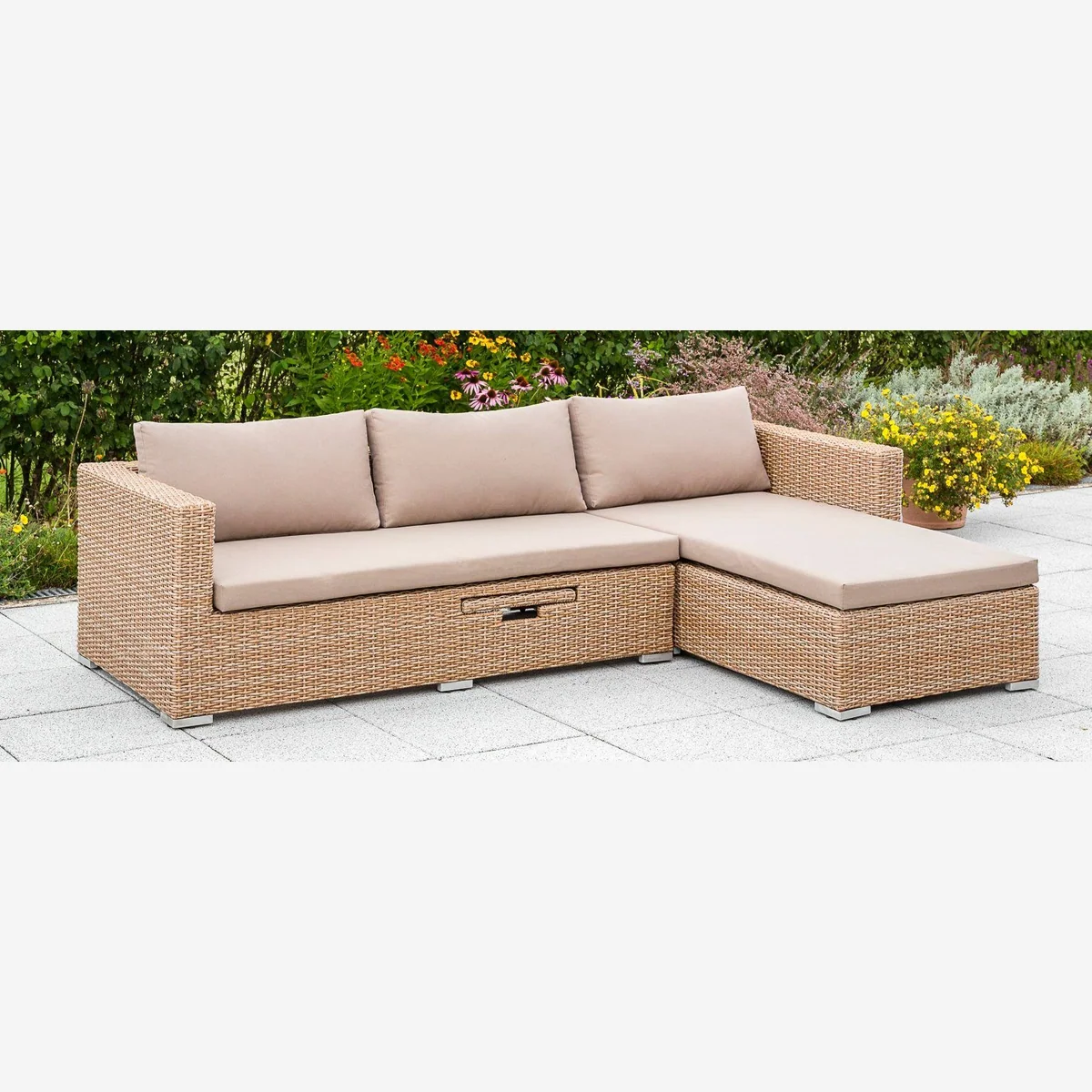 MERXX Veneto Loungesofa, robustes Stahlgestell, bequeme Polsterung, praktische Ablage 2
