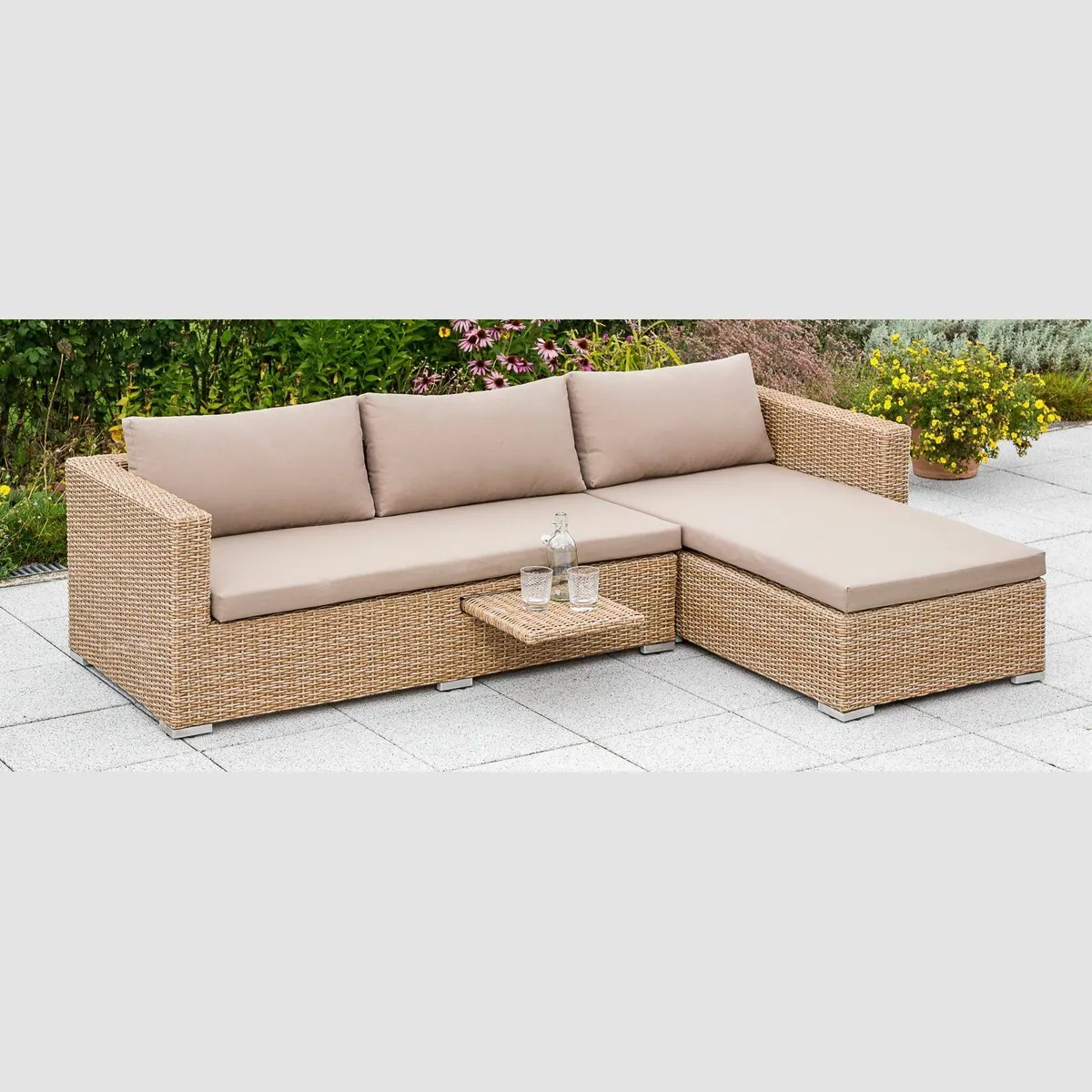 MERXX Veneto Loungesofa, robustes Stahlgestell, bequeme Polsterung, praktische Ablage 3
