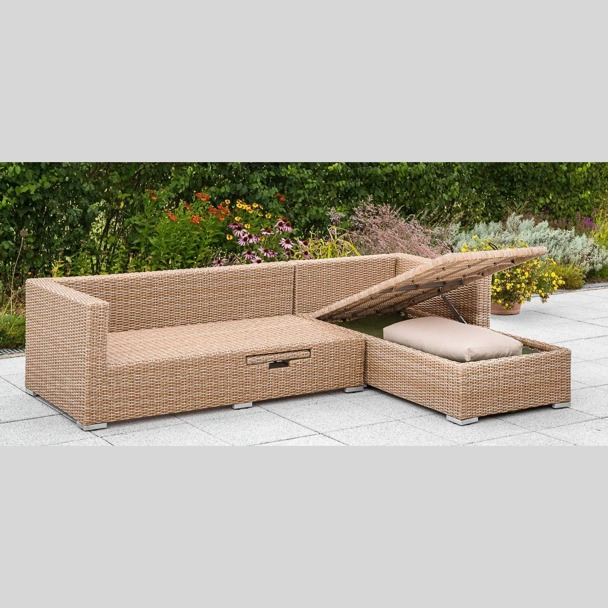 MERXX Veneto Loungesofa, robustes Stahlgestell, bequeme Polsterung, praktische Ablage 4