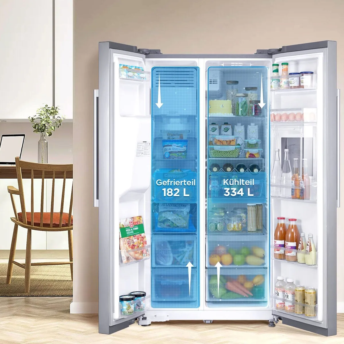 Midea KS-EIX 6.23 Side-by-Side, Dual Inverter, NoFrost, Wasser-/Eisspender 4