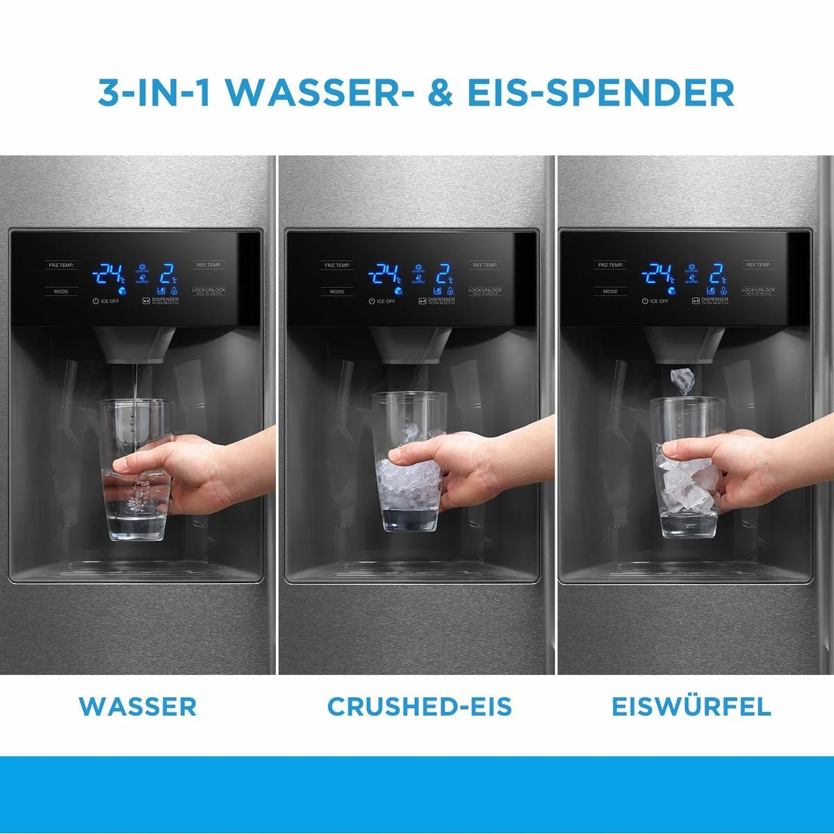Midea KS-EIX 6.23 Side-by-Side, Dual Inverter, NoFrost, Wasser-/Eisspender 5