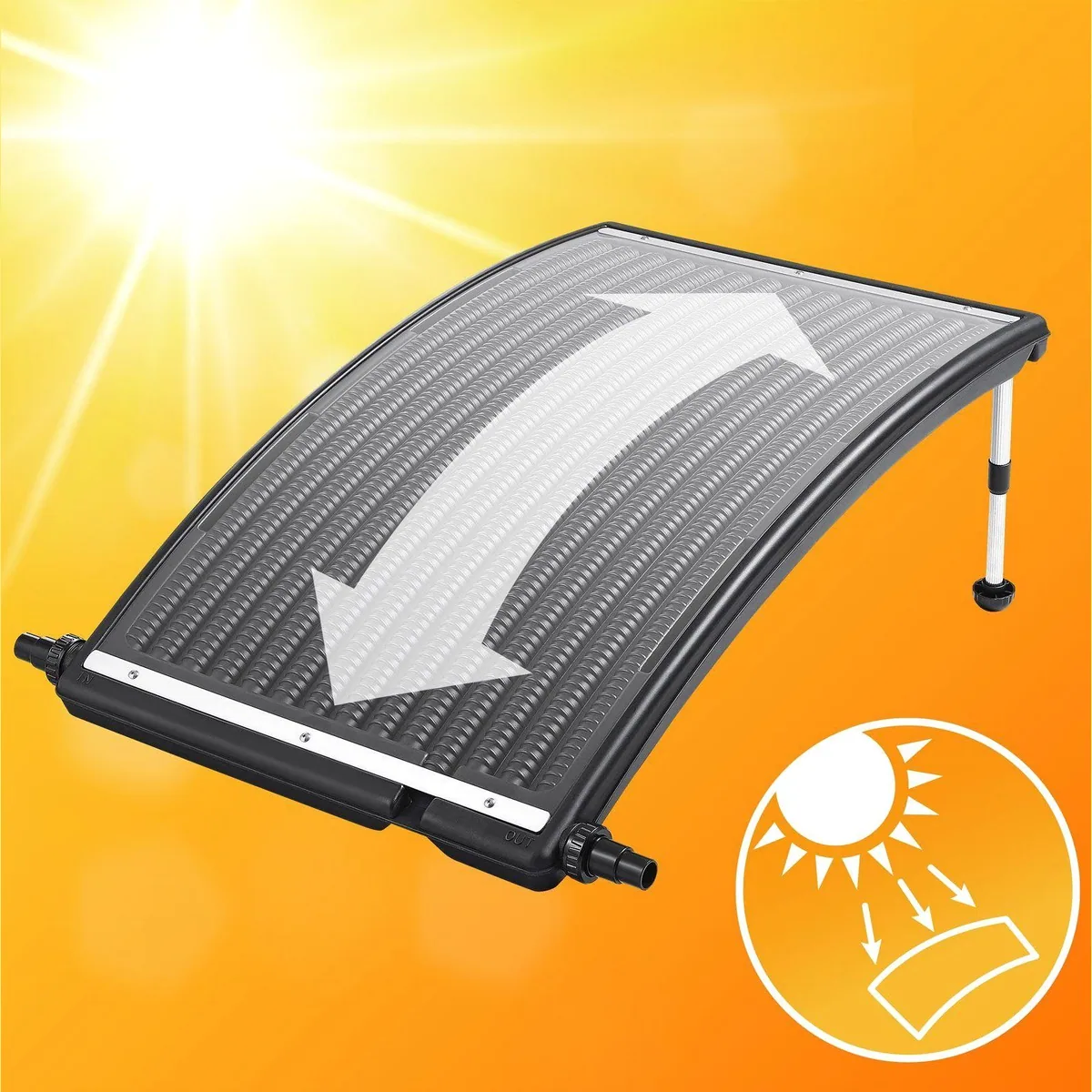monzana Pool-Solarkollektor, 10.000 L/h, höhenverstellbar, 110x69x14 cm 5