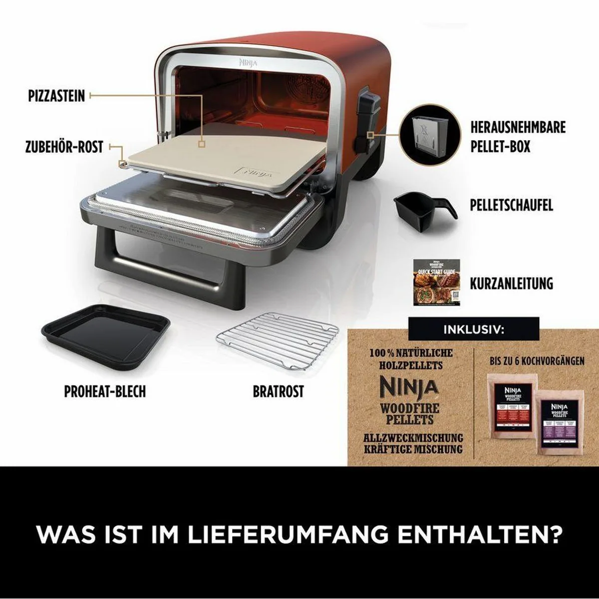 NINJA Multiofen OO101EU, 8-in-1 Outdoor Küche, vielseitig und leistungsstark 3