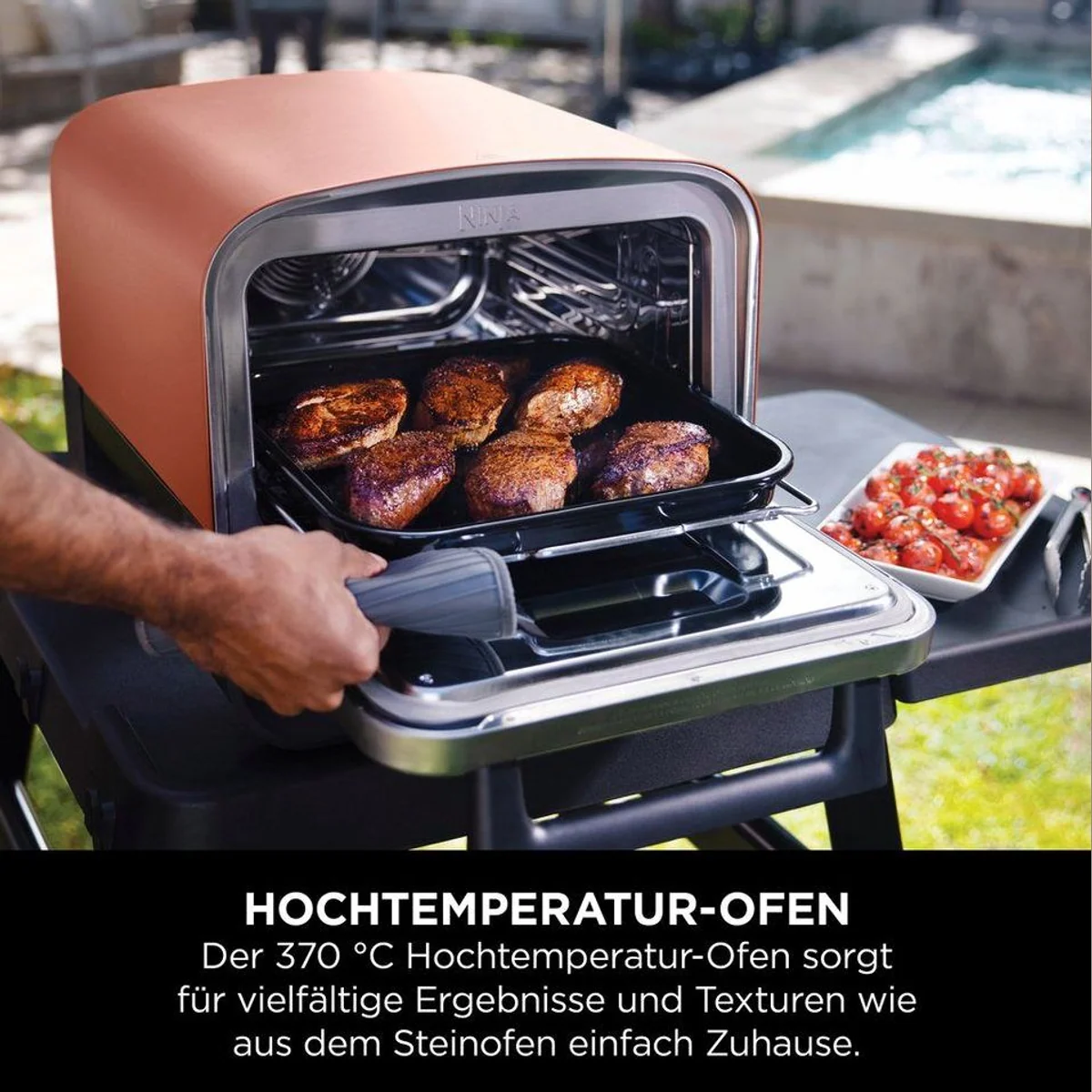 NINJA Multiofen OO101EU, 8-in-1 Outdoor Küche, vielseitig und leistungsstark 4