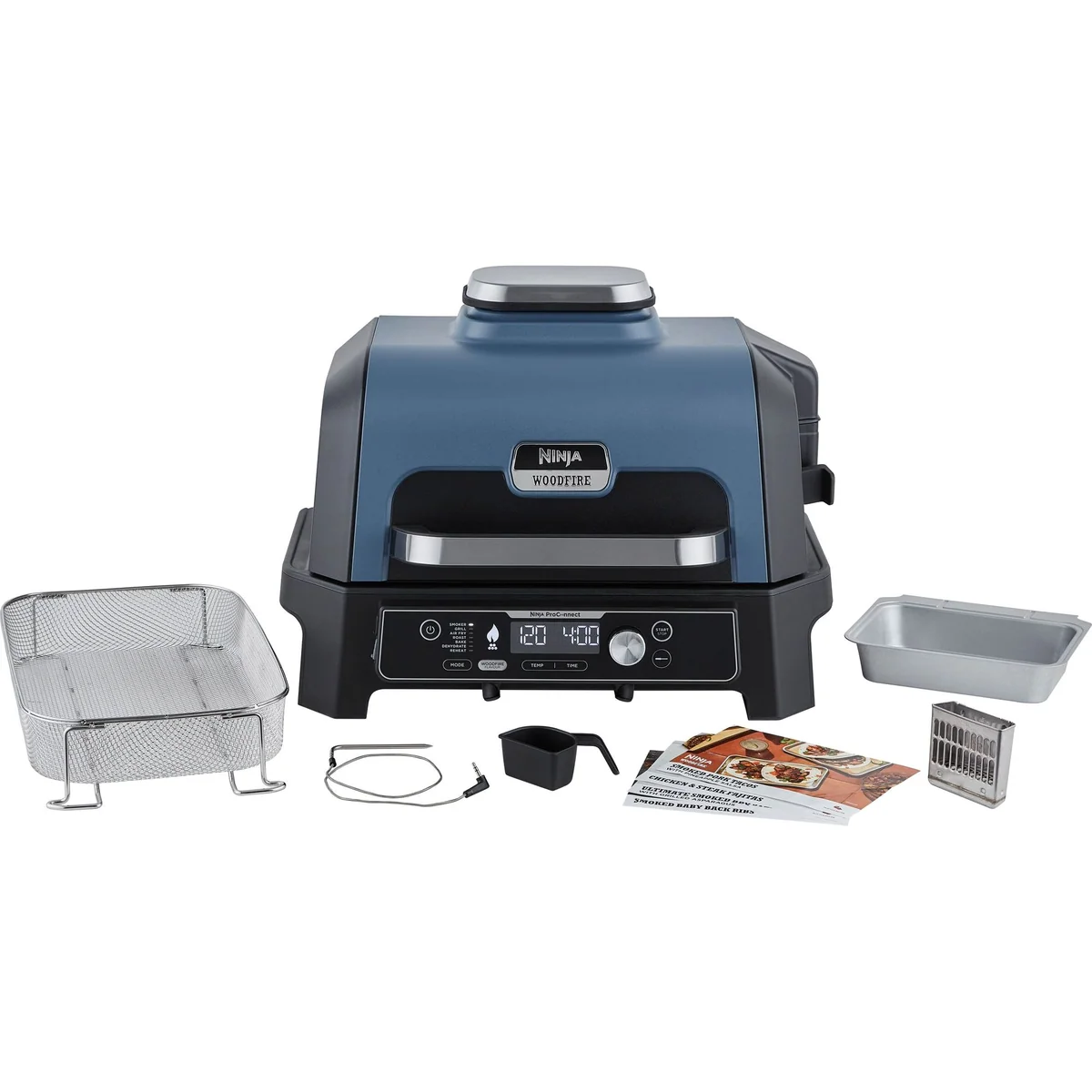 NINJA Woodfire Pro Connect XL Tischgrill, Echtzeitüberwachung, 30 % mehr Grillfläche 2