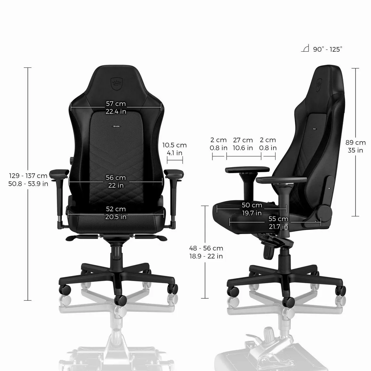 Noblechairs HERO Gaming-Stuhl, ergonomisch, verstellbar, stabil 3