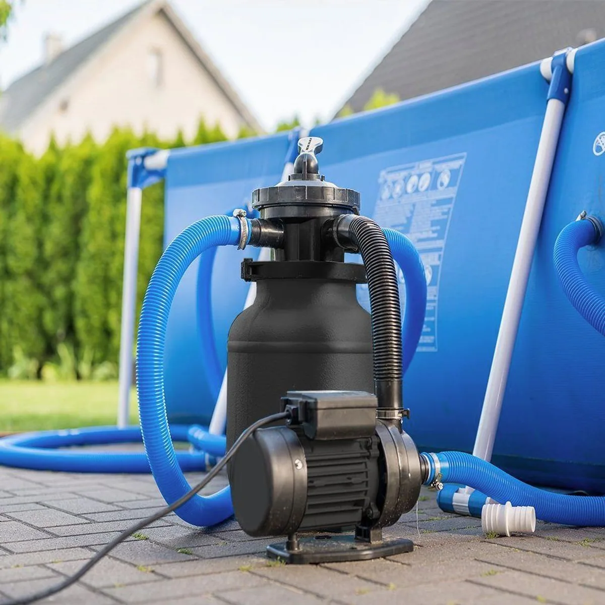 OK-Living Sandfilteranlage, 7000 l/h Leistung, einfache Handhabung